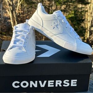 NEW Converse Youth All White Pro Blaze Low Top Casual Shoe - Youth Size 5Y
